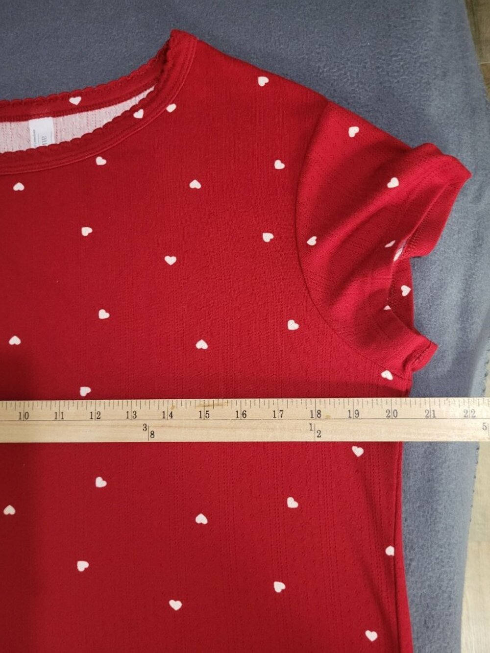 Auden Women's XXL Red with Hearts Pointelle Pajama Set Soft Loungewear Valentine - Picture 6 of 11